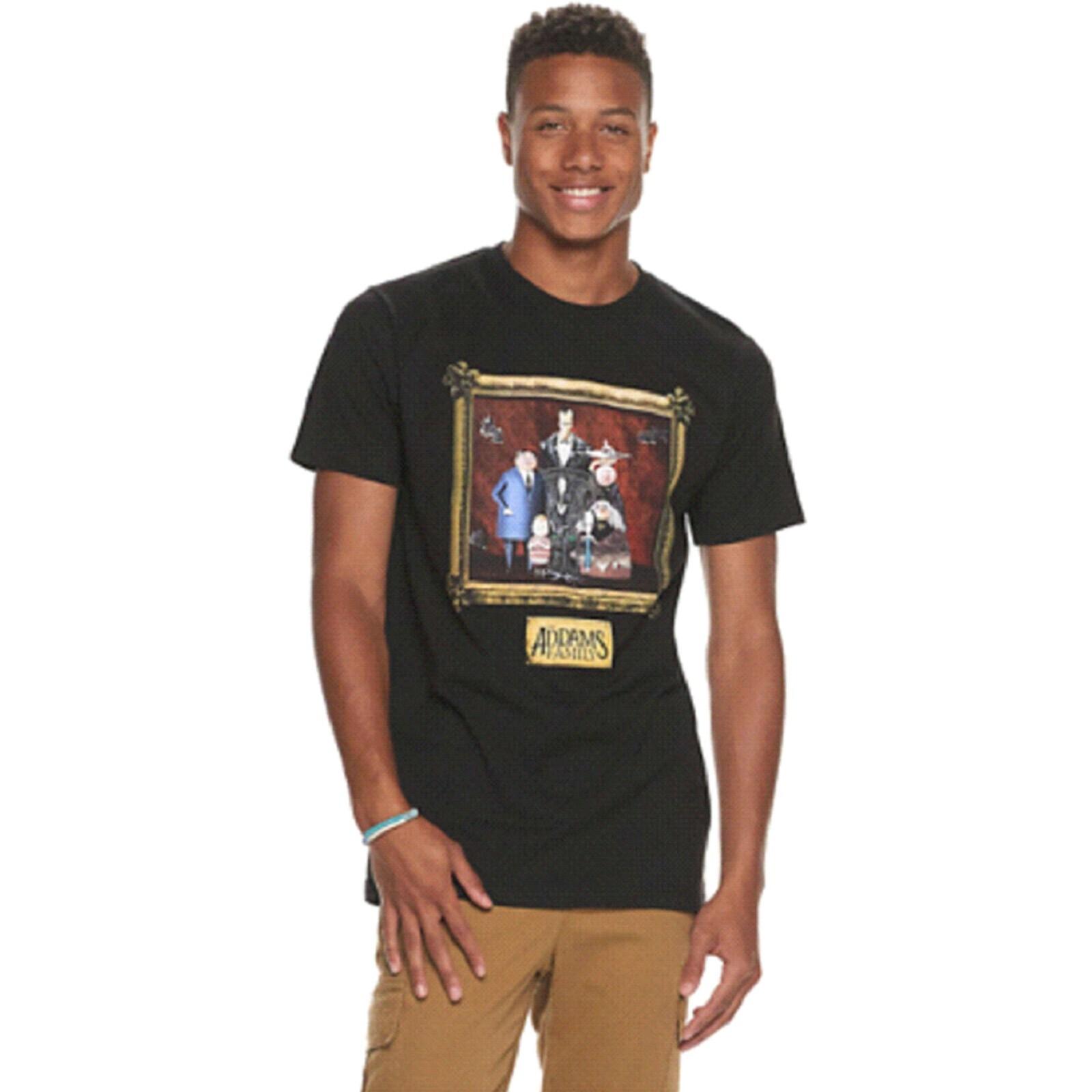 The Addams Family Portrait Men s Black T-shirt - (Size: Large) - NWT L