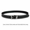 Adjustable Women's Rivet Belt PU Leather Decorative Jeans Belt New Buckle Belt  for Skirt