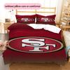 Biancheria da letto con motivo logo 49ers Decorazione per la casa Regalo di compleanno ( 1 copripiumino + 2 federe, senza imbottitura),merchandising per fan.