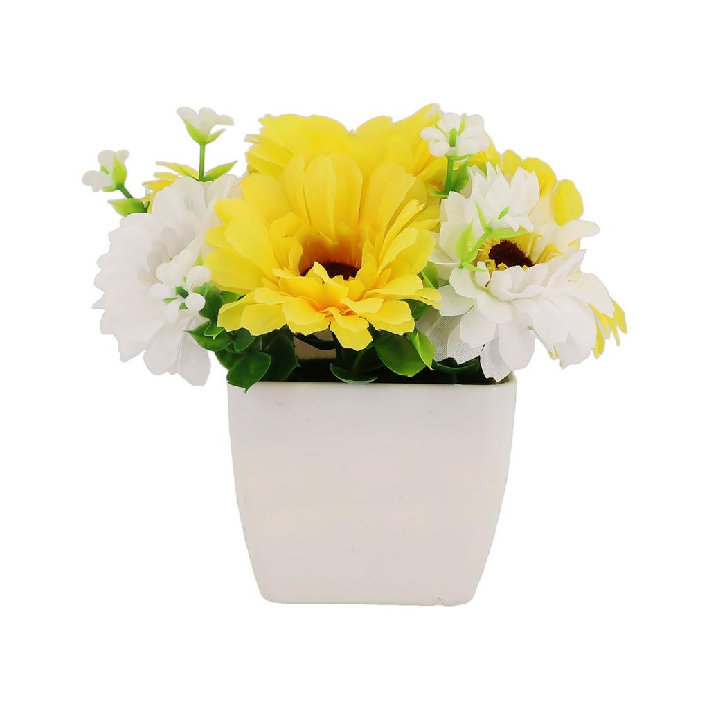 Modern Plastic Outdoor Artificial Flowers Fake Plants In Pot Garden Decoration
