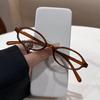 Y2K Glasses Retro Eyeglass Frame Elliptical Frame Glasses Fashion Decorative Glasses