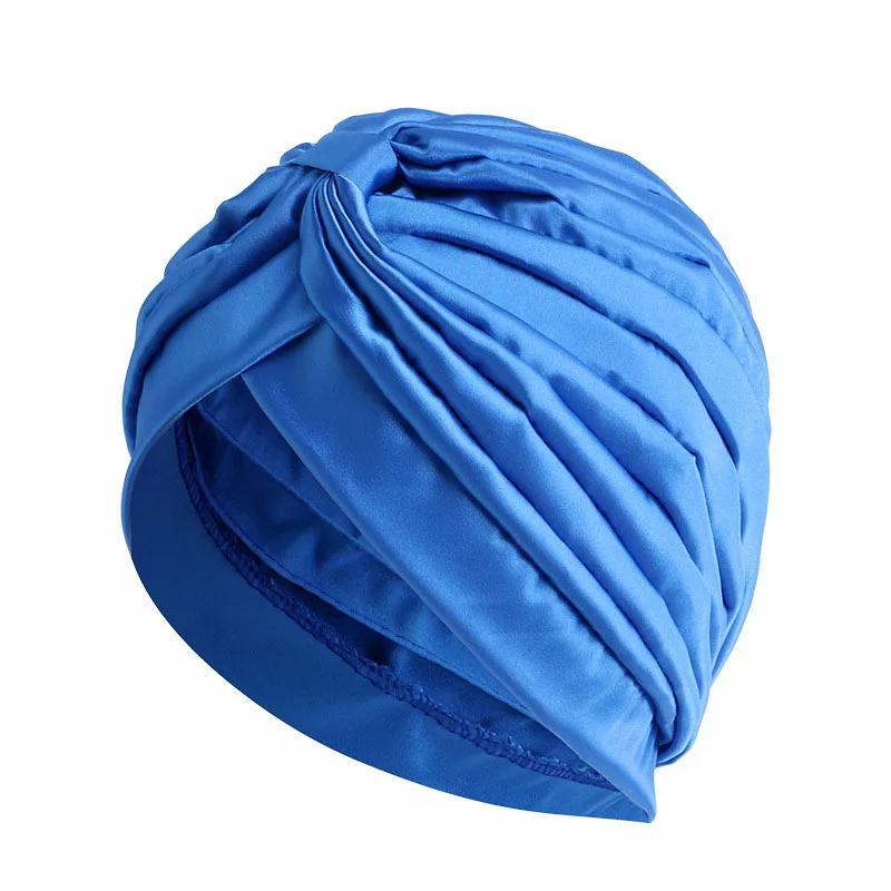 Indian Turban Muslim Women Hijab Floral Printed Hat Cancer Chemo Cap Islamic Hair Loss Cover Beanie Bonnet Head Scarf Pleated