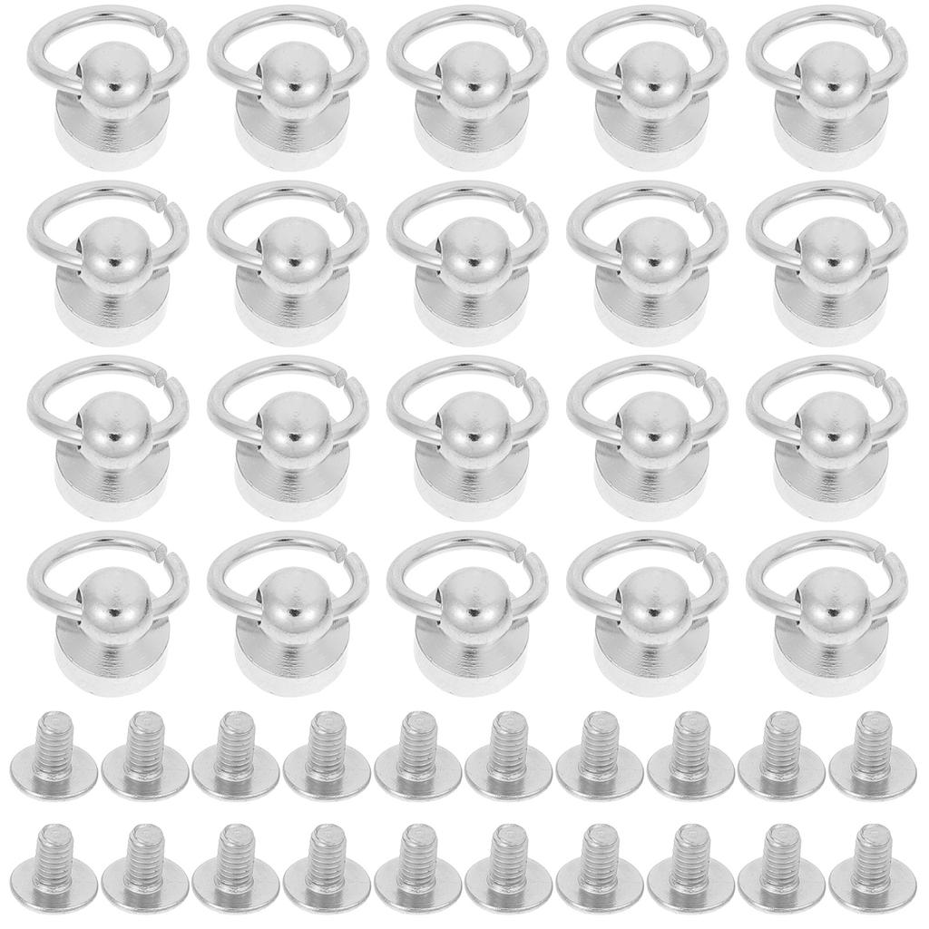 20 Sets Mobile Phone Case Pull Buckle Belt Rivets Fasteners Button DIY Purse Supplies Copper Screws