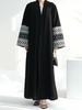 Elegant Embroidered Cardigan Robe Abaya Dress for Women - Dubai Turkey Middle East