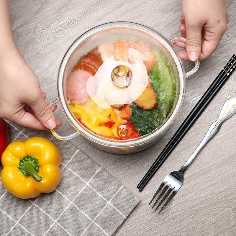 Luxuriöse Hitzebeständige klare Große Aufbewahrung Obstsalat Glasschalen