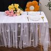 3D Floral & Butterfly Beaded Table Runner for Wedding & Party Decor