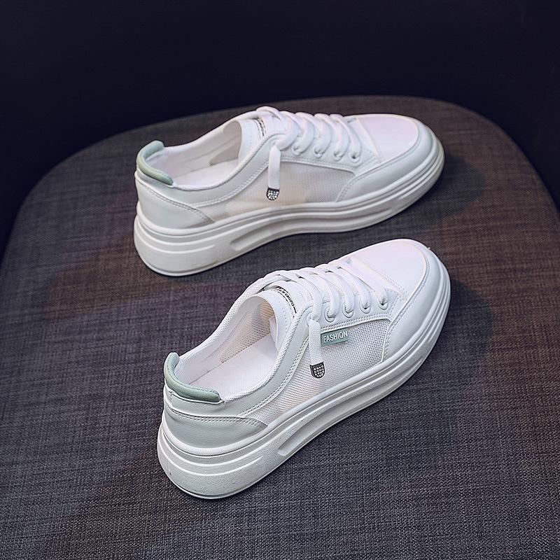 

6612 thick-soled heightening little white shoes women s net shoes 2021 new summer breathable mesh casual versatile board shoes 35