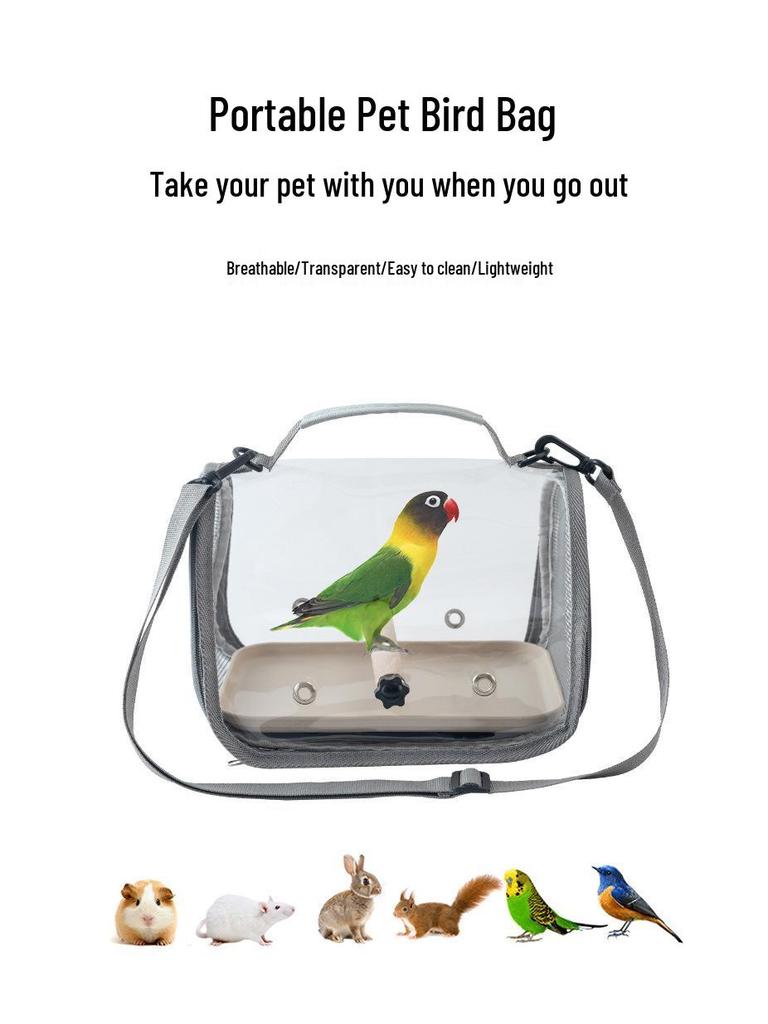 Portable Pet Carrier: Ideal for Small Birds, Pigeons, Lizards, Hamsters, and Cockatiels