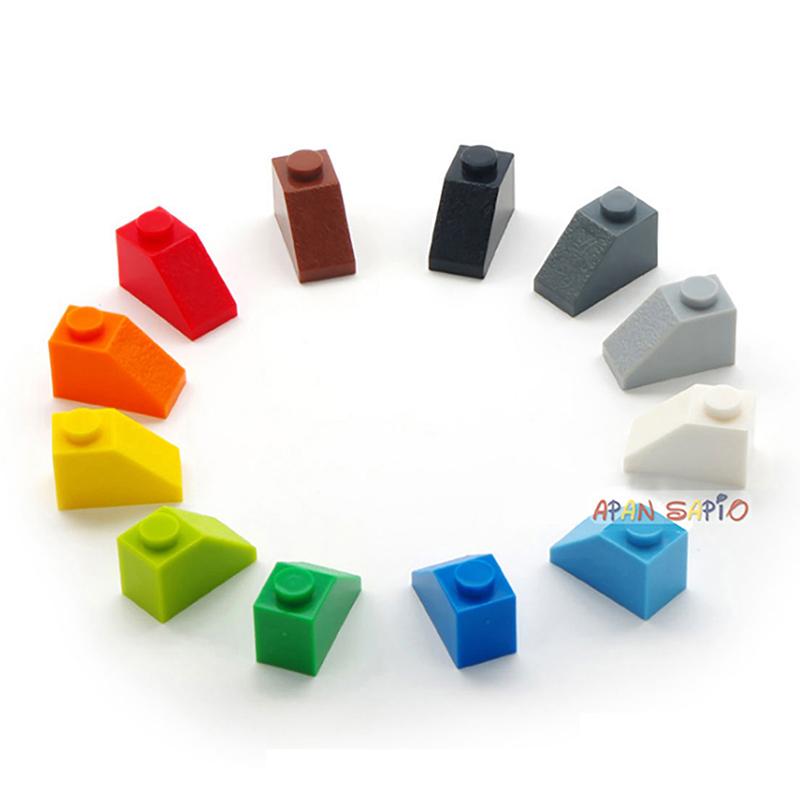 

25pcs/lot DIY Blocks Building Bricks Slope 1X1 Educational Assemblage Construction Toys for Children Size Compatible With Brand