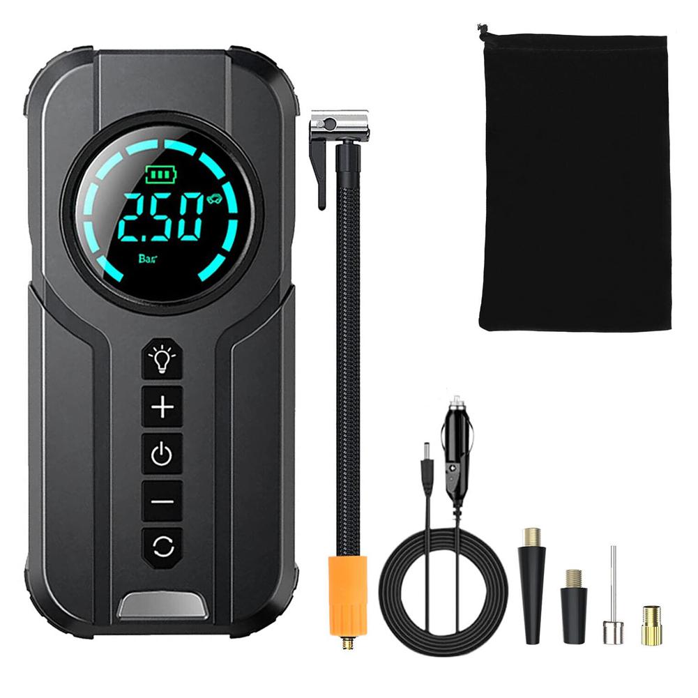 

Electric Tire Inflator Car Bike Tires Air Pump LCD Display Electric Air Pump Inflator for Car Bicycle Motorcycle Tires and Balls