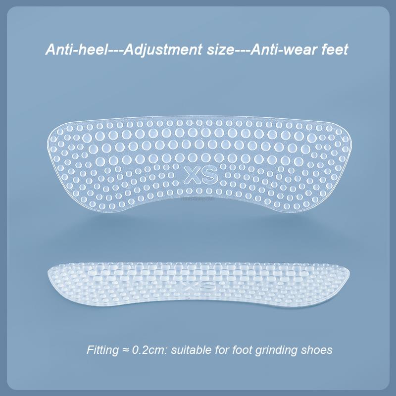 1Pair Silicone Inserts Soft Massage Silica Gel Fabric Shoe Pads Liner Grips Back Heel Inserts Insoles