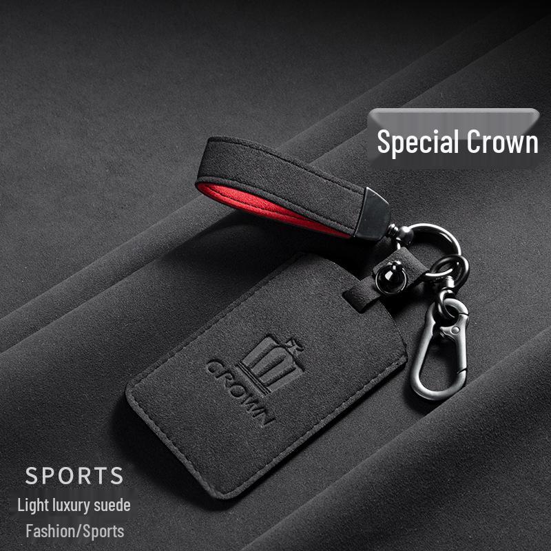 Toyota Crown Key Case Holder for 12/13/14th Gen - Suede and Leather