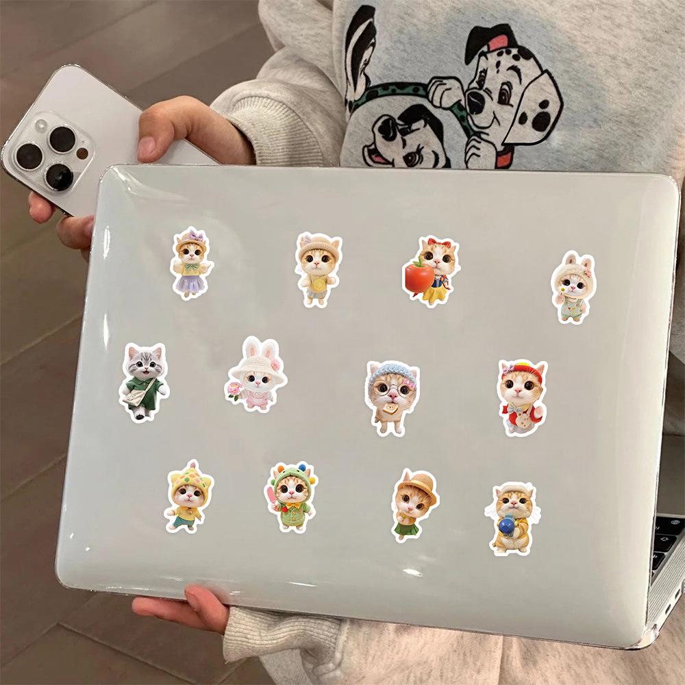 70 Sheets Kitten Stickers: Cute Cat Memes & Realistic Internet-Famous Cats Collection