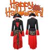 Women's Plus Size Pirate Costume Featuring Chic Red Dress Hat And Adjustable Belt