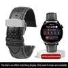 Calfskin strap Bracelet Carbonfiber Grain Watchband 18mm 20mm Red Orange Stitching Watch Band 21mm 22mm 23mm 24mm Watch Strap
