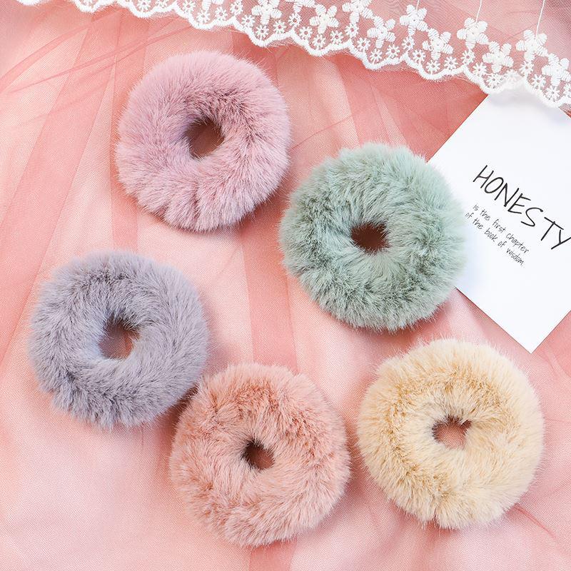 Autumn & Winter Fluffy Faux Fur Hair Tie - Korean Fairy Headwear Mink Hair Rope