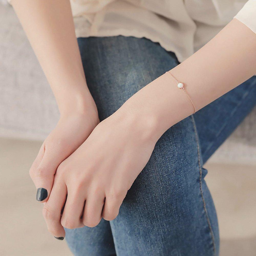 J.Lauren 05B0851 Opal Gemstone Rose Gold Silver Bracelet