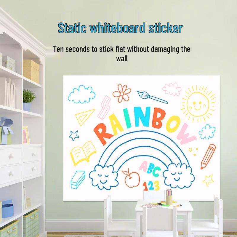 Ultra-Thin Portable Whiteboard Sticker - Erasable, No Glue, Wall-Safe