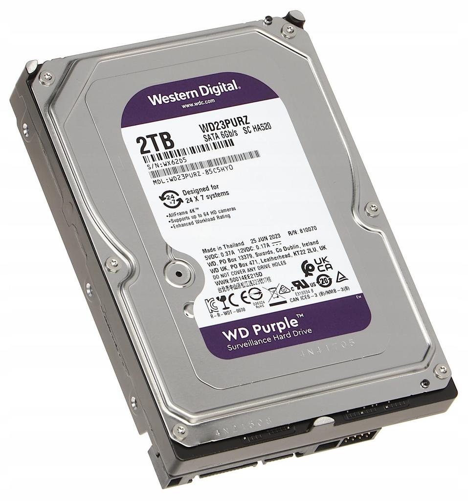 Western Digital WD23PURZ Internal Hard Drive 2TB non spécifié