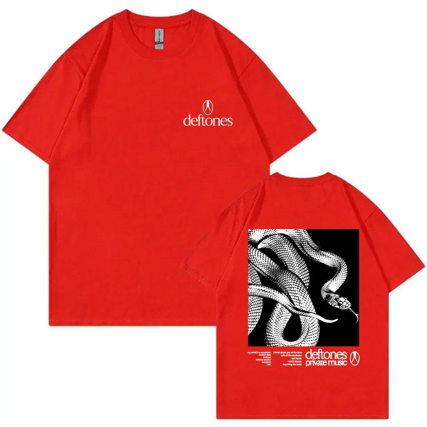 

Rock Band Deftones Private Music Snake Graphic T Shirt Unisex Women Clothing Alternative Heavy Metal Oversized Short Sleeve T-shirt S