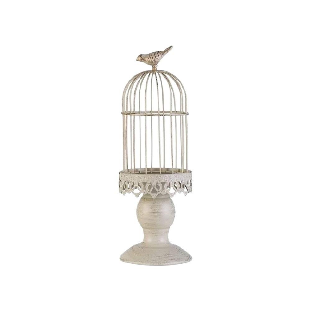 Vintage Birdcage Candle Holder Iron Plant Saucer Tabletop Ornament Aromatherapy Candle Stand Xmas