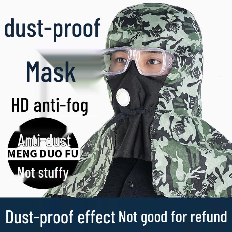 Industriestaubdichte Vollgesichtsmaske & Schal zum Schleifen, Staubschutz, Ideal für Bauwesen & Chemikaliengebrauch