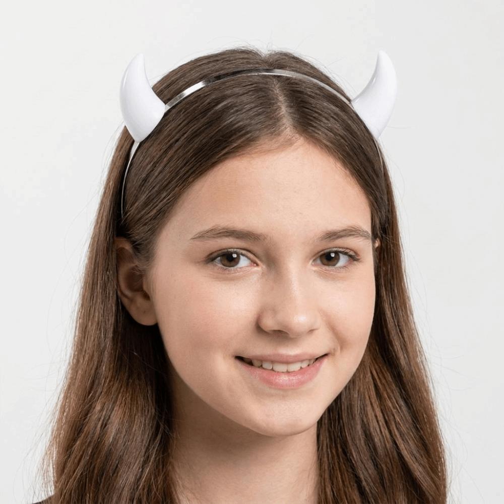 Animal Devil Horn Hairband Glossy Anime Headband Gothic Ox Horn Hair Clips Anime Expo