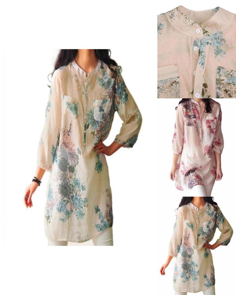 Vintage Dames Casual Losse Jurk Met Bloemenprint Met Tijdloze Charme Voor Alle Gelegenheden