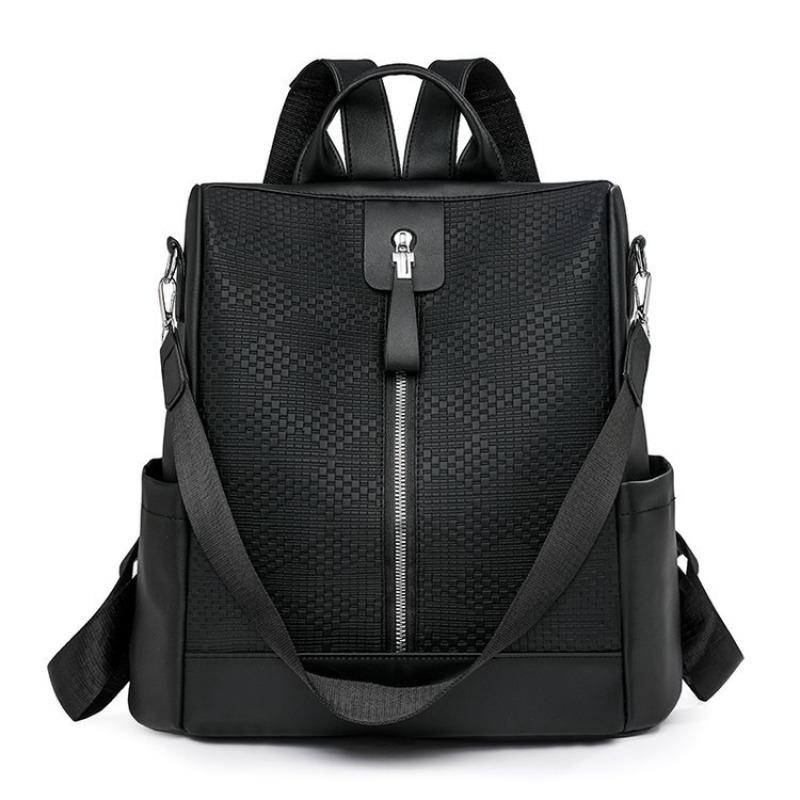 Multifunctional Going Out Anti-theft Backpack Urban Simple Casual Portable Shoulder Bag Large Capacity Leather Student Schoolbag Female