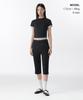 MUSINSA STANDARD WOMAN Women'S Slim Lace Trim T-Shirt [Black/White]