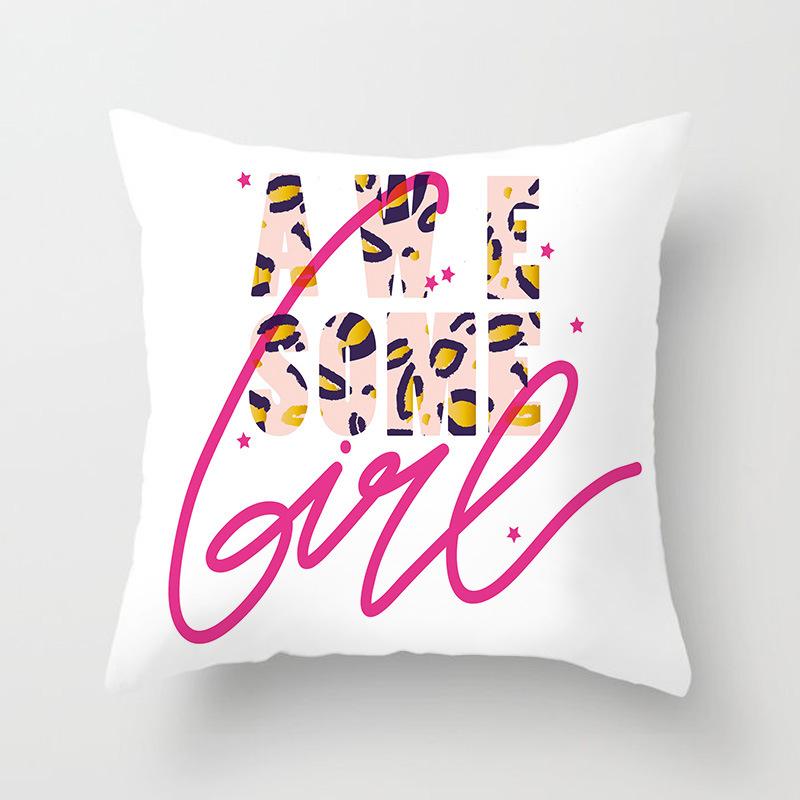 Kissenbezug mit rosa Leopardenmuster für Zuhause, Sofa oder Büro