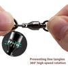 25Pcs Fishing Clip Fishing Tackle Swivels Speed Clip Bearing Swivels Quick Change Snap Connector Power Clip