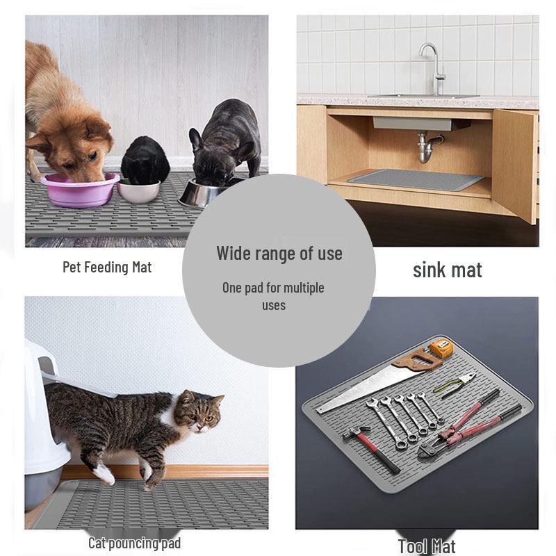 Extra Large Non-Slip Silicone Pet Mat - Cat Litter & Feeding Placemat