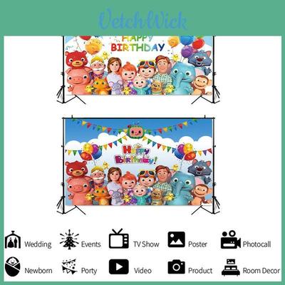 High-quality Cocomelon Birthday Party Backgrounds For Vibrant And Joyful Celebrations
