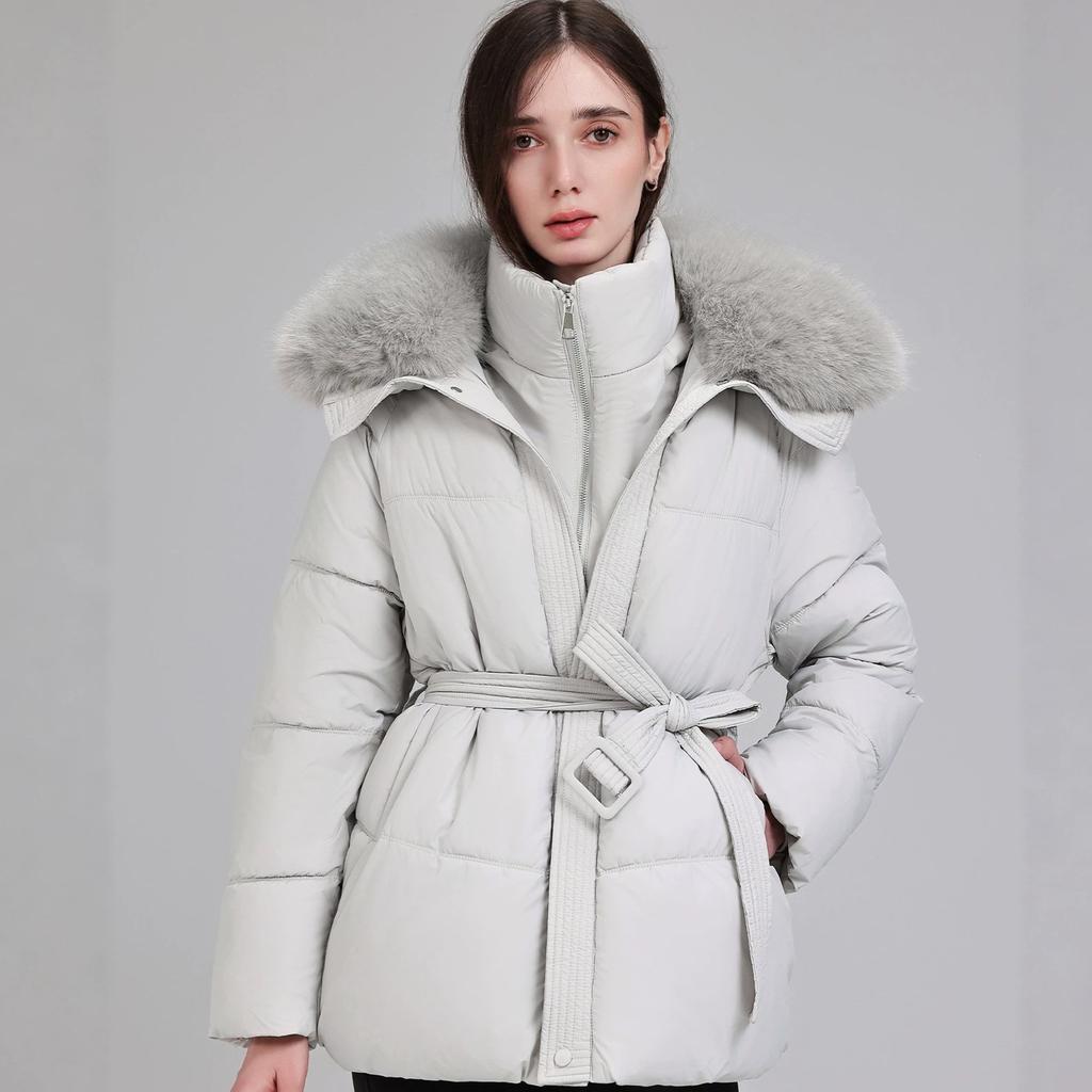 Fake two pieces of European and American waist and thin lapel cotton clothes women's warm jacket winter thickened temperament cotton-padded clothes