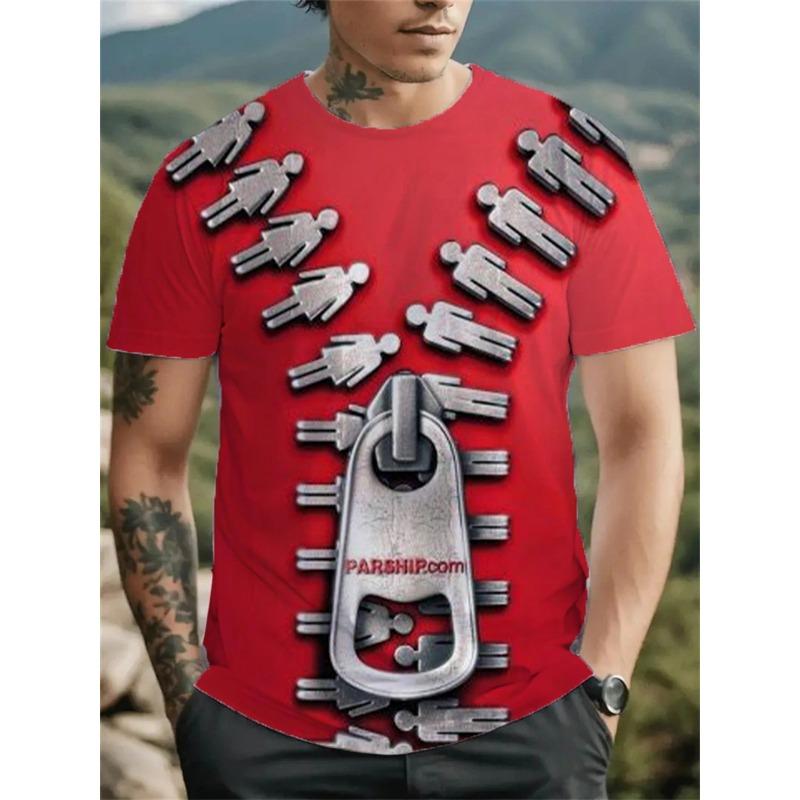 New Men's 3D Cartoon Duck Print T-Shirt Soft Stretch Polyester Fabric Soft Stretch Polyester Fabric For Men Casual Summer Top