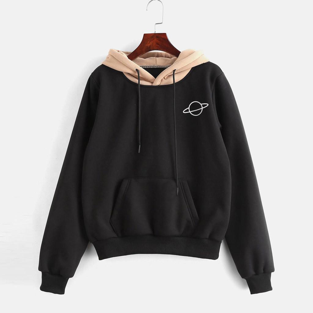 

Women Casual Long Sleeve Pouch Pocket Pullover Hoodie Top Blouse