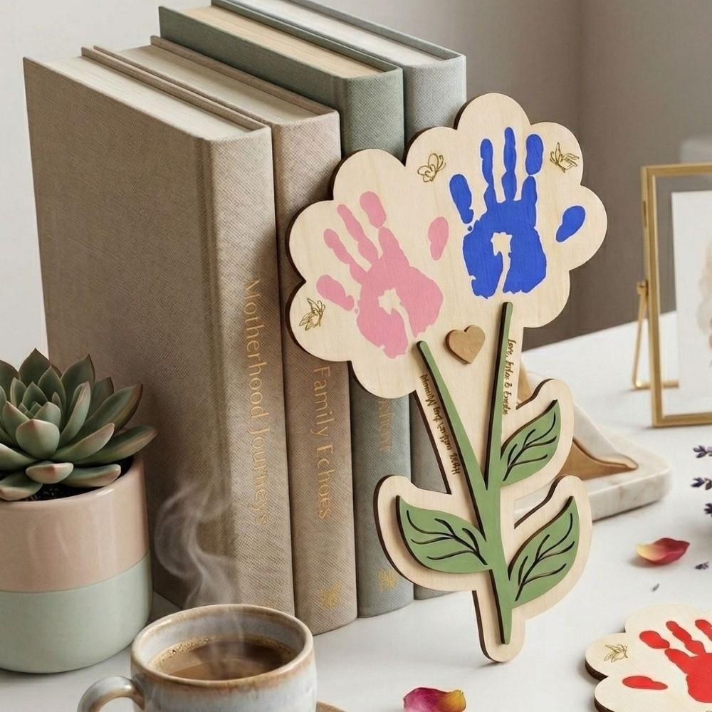 Unfinished Wood Wooden Ornament Flower Shape Table Decoration  Classroom Activity