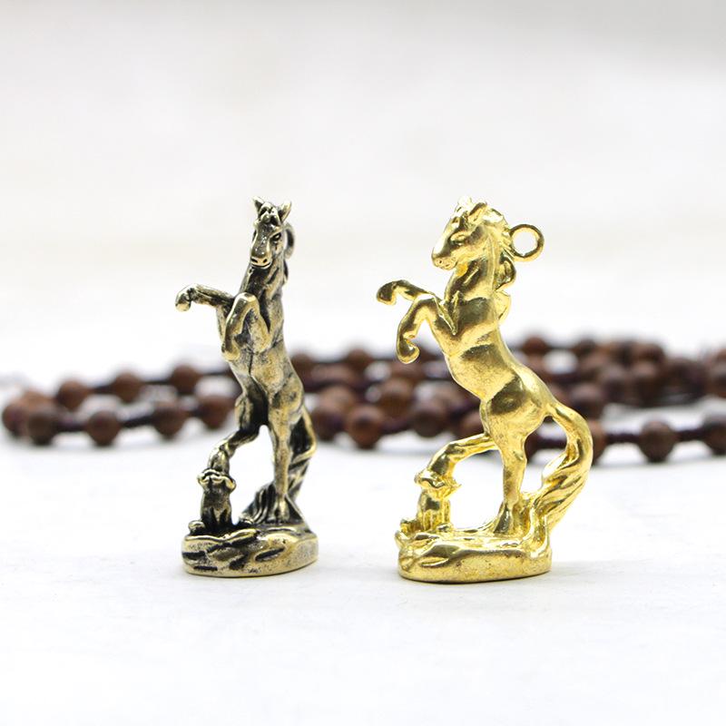 Success Upon Arrival: Pure Copper Horse Keychain Decor