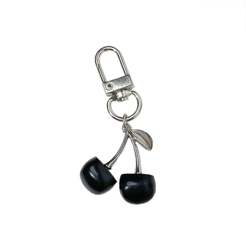 Korean  Cherry Keyring Sweet Fresh Simulation Fruits Keychain Women Girls Bag Pendant Handbag Shoulder Bags Keychain