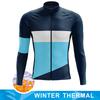 Team 2024 Men Cycling Jersey Winter Thermal Fleece Long Sleeve MTB Bicycle Warm Jacket Road Bike MTB Clothing Outdoor Sportswear