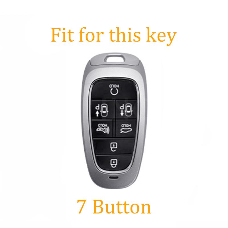 7 Buttons Tpu Car Key Case Cover For Hyundai Santa Fe Tucson Ioniq 5 Atos Prime Solaris For Hyundai Palisade