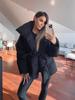 Women's Warm Waist Slimming Long Sleeve Tie Waist Loose Solid Color Fashion Winter Cotton Jacket Coat