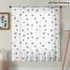 Simple Grey Tone One Piece Starfall Dust Free Rod Mounted Window Screen Living Room Bedroom Decorative Peacefulness Curtain Polyester Perfect For