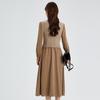 Women's Winter Artistic Long-Sleeve A-Line Midi Dress