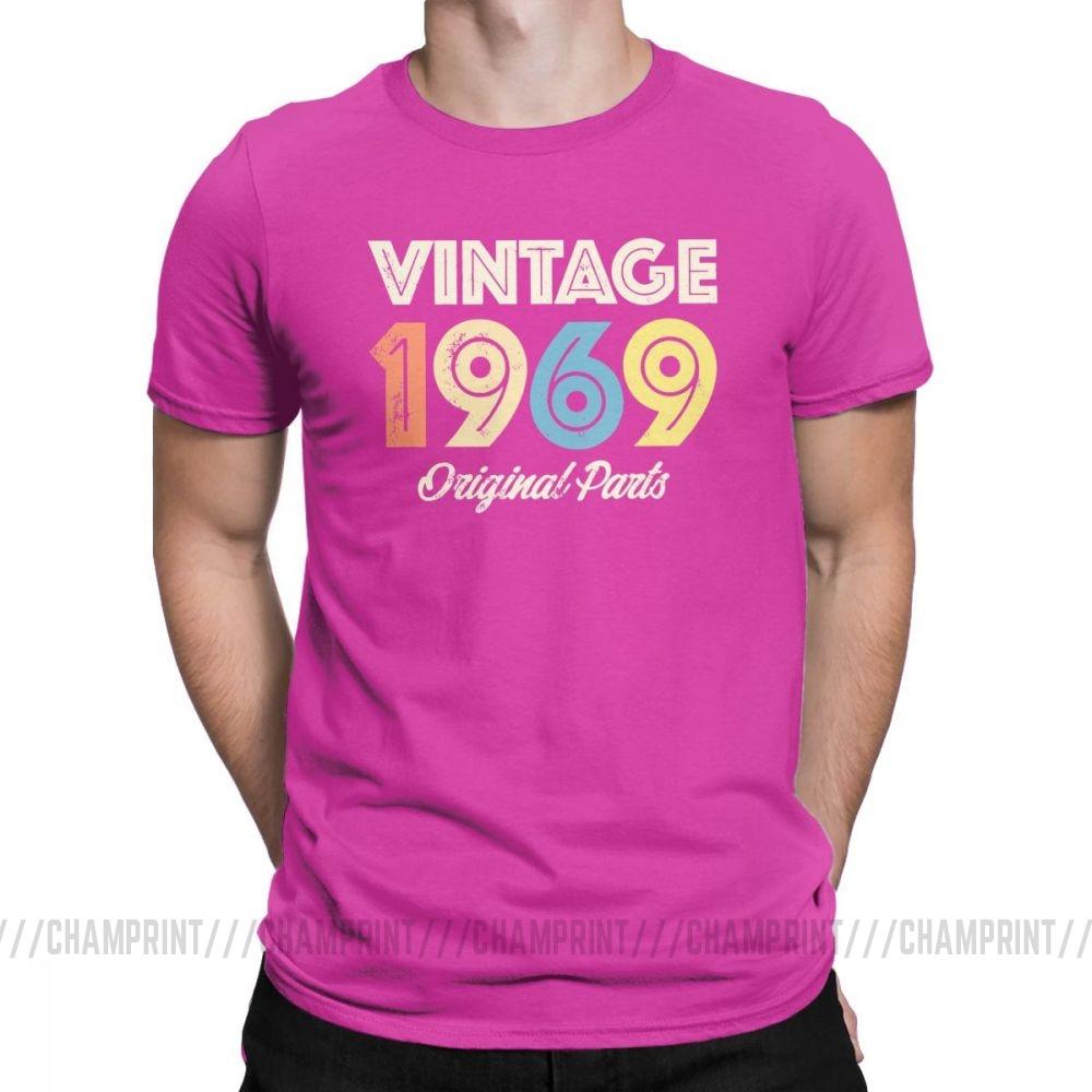 Vintage Retro 1969 Birthday Original Parts 50 Years Old 50Th Birthday Gift T Shirt For Male