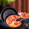 Black Pizza Tray Non-Stick Metal Bakeware Tray Baking Pan Round Oven Vented Tray