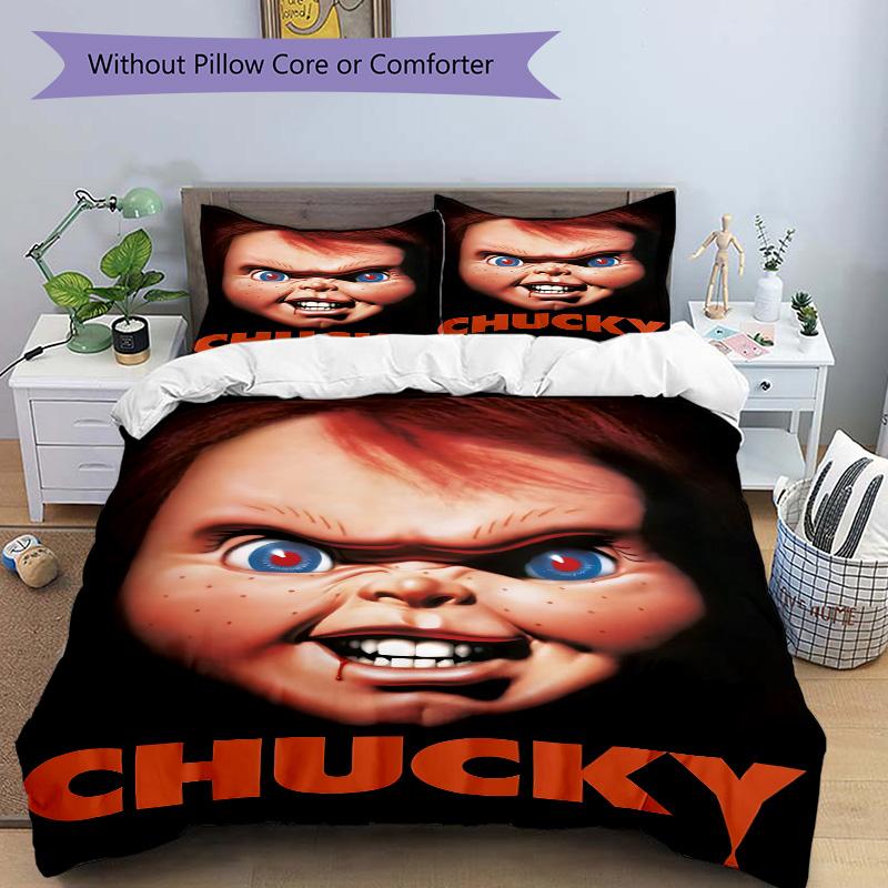 Chucky Horror Doll Icon Print 3Pcs Bedding Setduvet Cover With 2 Bedropillowcase Home Birthday Gift