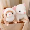 Peluche Anglo Visone Bambola sdraiata Giocattolo Furetto Piccolo Colori Marrone Bianco Peluche Abbracciabile Compagno per Dormire Regalo