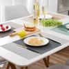 PVC Teslin Simple Imitation Cotton and Linen West Placemat, Dining Table Mat, Coffee Table Mat, Fruit Mat, Waterproof and Non-slip Tableware